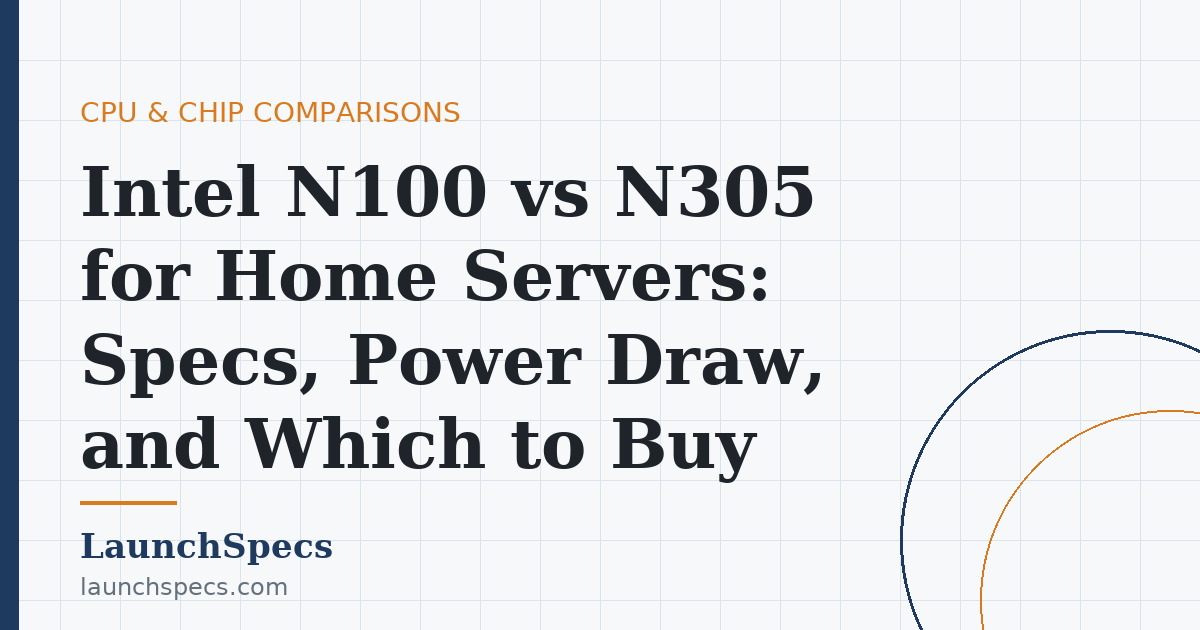 Intel N100 vs N305 for Home Servers: Specs, Power Draw, and Which to Buy