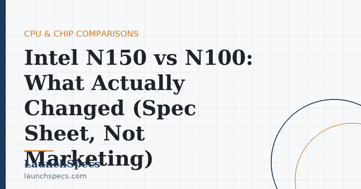 Intel N150 vs N100: What Actually Changed (Spec Sheet, Not Marketing)