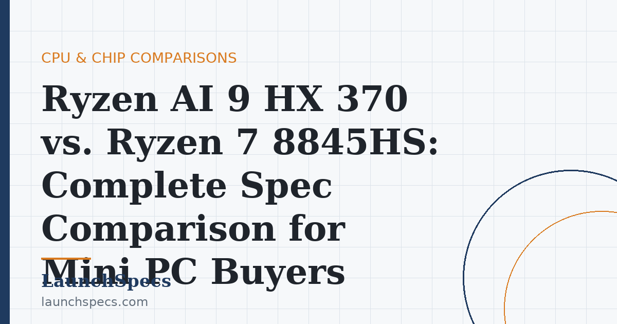Ryzen AI 9 HX 370 vs. Ryzen 7 8845HS: Complete Spec Comparison for Mini PC Buyers