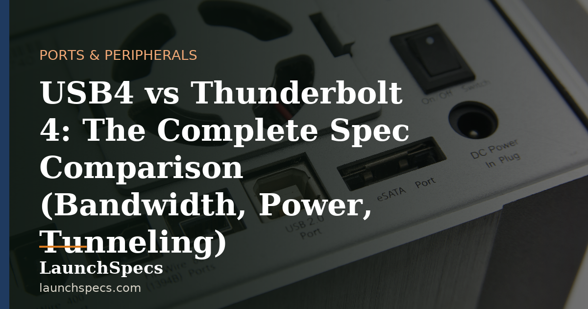 USB4 vs Thunderbolt 4: The Complete Spec Comparison (Bandwidth, Power, Tunneling)
