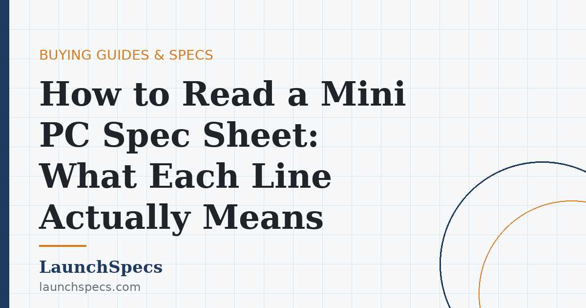 How to Read a Mini PC Spec Sheet: What Each Line Actually Means
